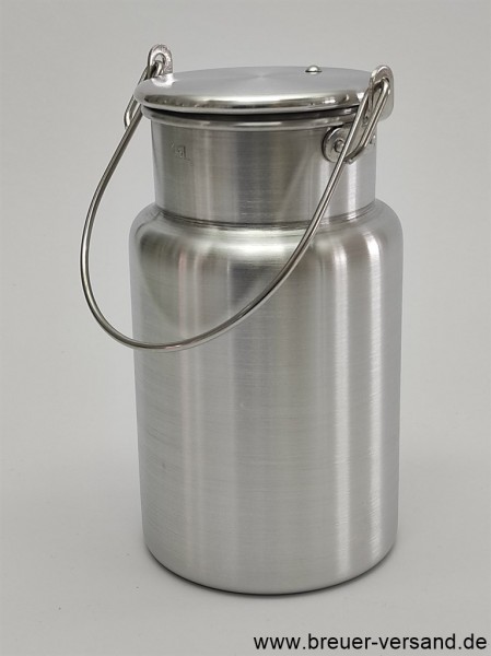 Optisch ansprechende 1,5 Liter Aluminium Milchkanne
